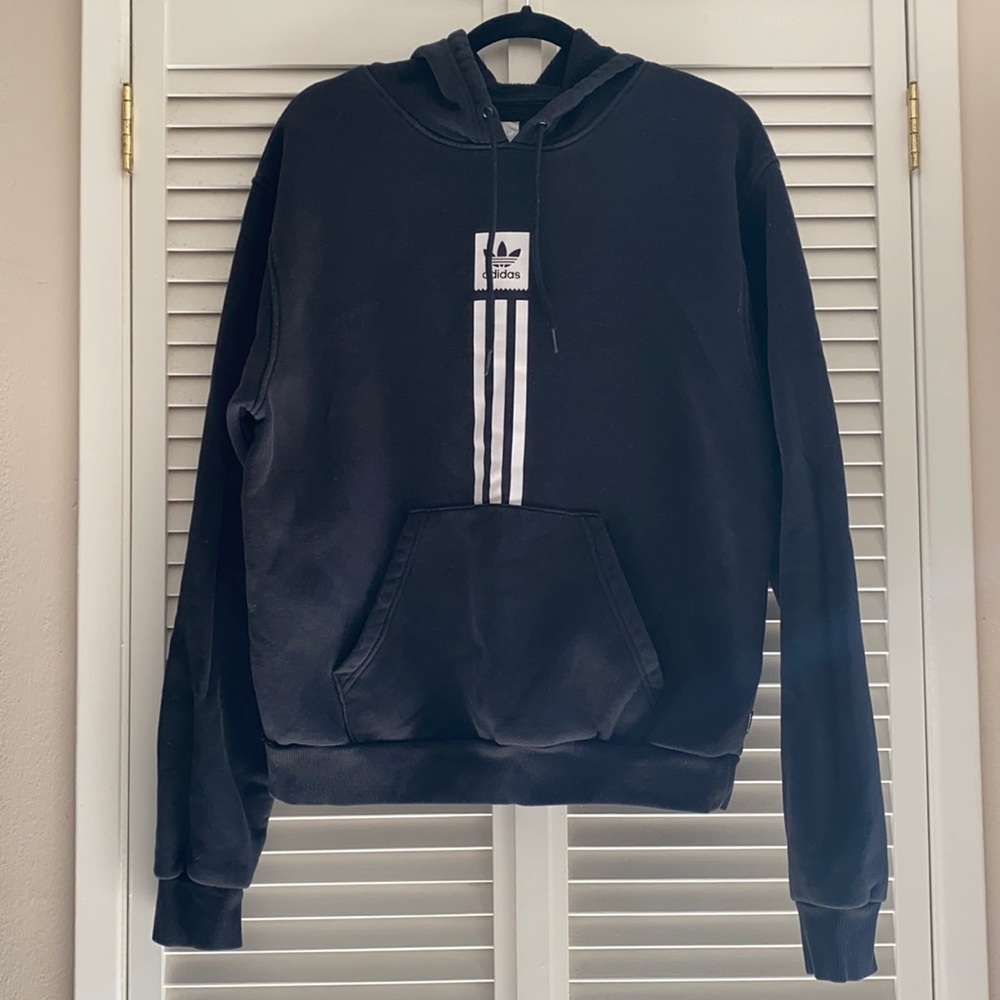 Adidas Women’s Tree Foil Logo Black Hoodie Small